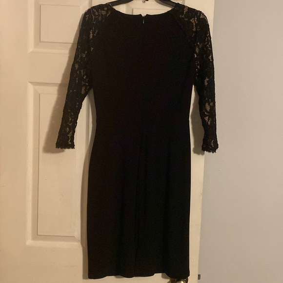 Ralph Lauren Black Lace Sleeve Lined Dress - Picture 6 of 14
